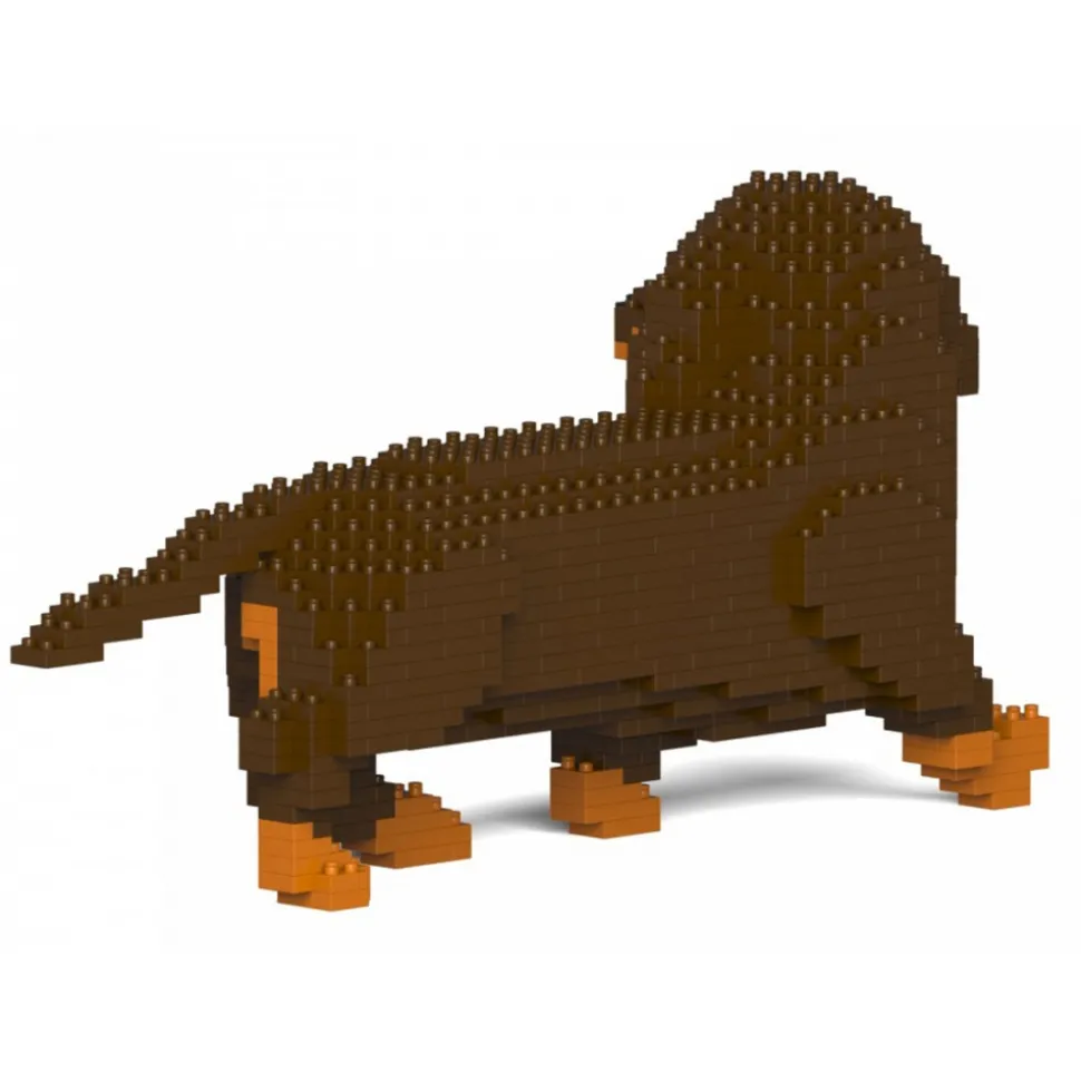 Jekca - Dachshund 06-M02 - Big - Lego - Sculpture - Construction - 4D - Brick Animals - Toys - Avvenice