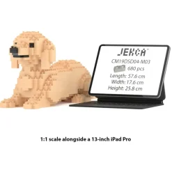 Jekca - Dachshund 04-M03 - Big - Lego - Sculpture - Construction - 4D - Brick Animals - Toys - Avvenice