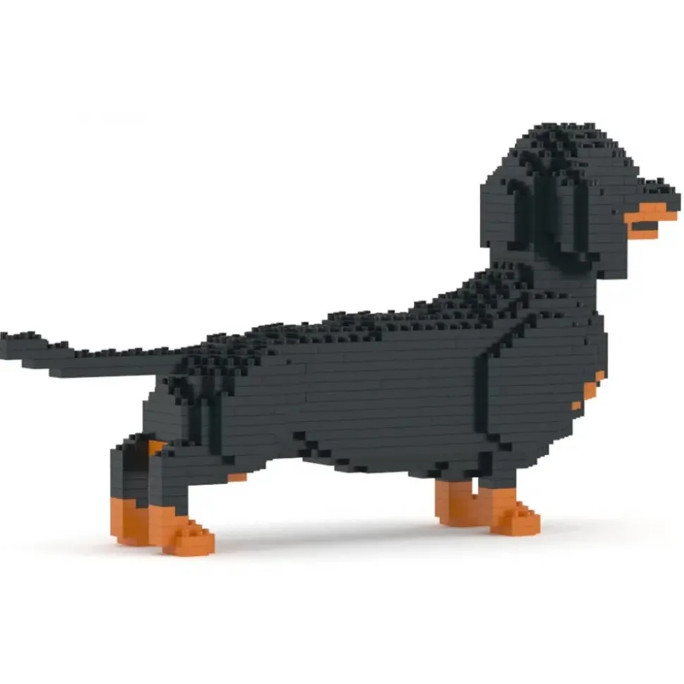 Jekca - Dachshund 02-M01 - Big - Lego - Sculpture - Construction - 4D - Brick Animals - Toys - Avvenice
