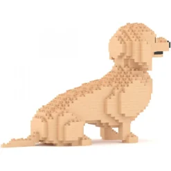 Jekca - Dachshund 03-M03 - Big - Lego - Sculpture - Construction - 4D - Brick Animals - Toys - Avvenice