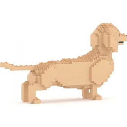 Jekca - Dachshund 02-M03 - Big - Lego - Sculpture - Construction - 4D - Brick Animals - Toys - Avvenice
