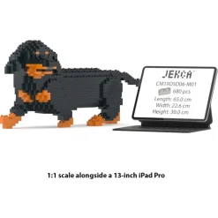 Jekca - Dachshund 06-M01 - Big - Lego - Sculpture - Construction - 4D - Brick Animals - Toys - Avvenice