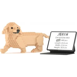 Jekca - Dachshund 06-M03 - Big - Lego - Sculpture - Construction - 4D - Brick Animals - Toys - Avvenice