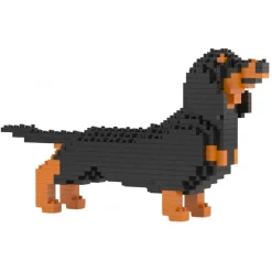 Jekca - Dachshund Mini 01 - Big - Lego - Sculpture - Construction - 4D - Brick Animals - Toys - Avvenice