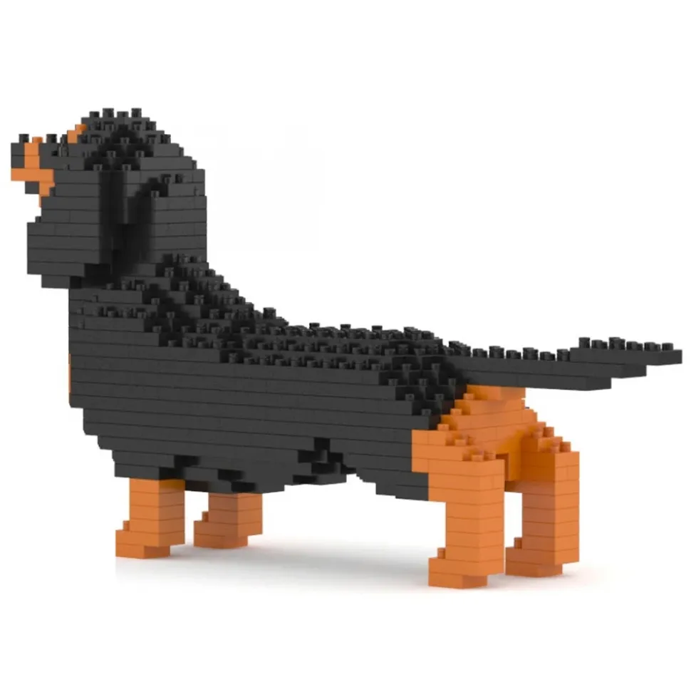 Jekca - Dachshund Mini 01 - Lego - Sculpture - Construction - 4D - Brick Animals - Toys - Avvenice