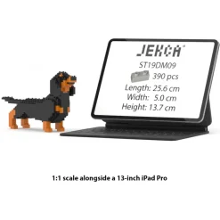 Jekca - Dachshund Mini 01 - Lego - Sculpture - Construction - 4D - Brick Animals - Toys - Avvenice