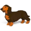 Jekca - Dachshund 01S-M02 - Lego - Sculpture - Construction - 4D - Brick Animals - Toys - Avvenice