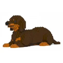 Jekca - Dachshund 04S-M02 - Lego - Sculpture - Construction - 4D - Brick Animals - Toys - Avvenice