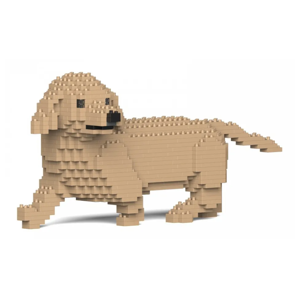 Jekca - Dachshund 06S-M03 - Lego - Sculpture - Construction - 4D - Brick Animals - Toys - Avvenice