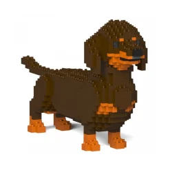 Jekca - Dachshund 02S-M02 - Lego - Sculpture - Construction - 4D - Brick Animals - Toys - Avvenice