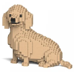 Jekca - Dachshund 05S-M03 - Lego - Sculpture - Construction - 4D - Brick Animals - Toys - Avvenice