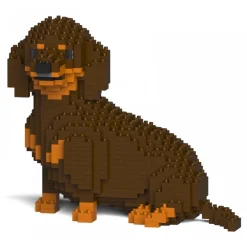 Jekca - Dachshund 05S-M02 - Lego - Sculpture - Construction - 4D - Brick Animals - Toys - Avvenice