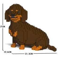 Jekca - Dachshund 05S-M02 - Lego - Sculpture - Construction - 4D - Brick Animals - Toys - Avvenice