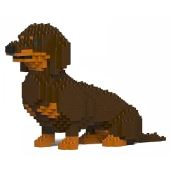 Jekca - Dachshund 03S-M02 - Lego - Sculpture - Construction - 4D - Brick Animals - Toys - Avvenice