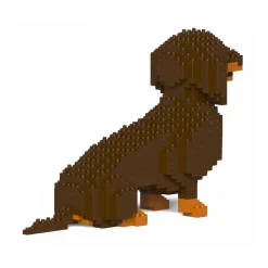 Jekca - Dachshund 03S-M02 - Lego - Sculpture - Construction - 4D - Brick Animals - Toys - Avvenice