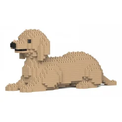 Jekca - Dachshund 04S-M03 - Lego - Sculpture - Construction - 4D - Brick Animals - Toys - Avvenice