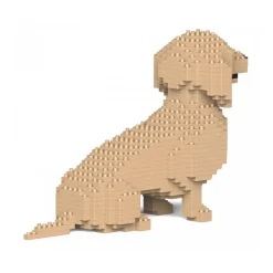 Jekca - Dachshund 03S-M03 - Lego - Sculpture - Construction - 4D - Brick Animals - Toys - Avvenice