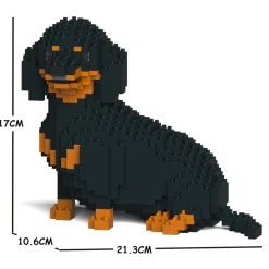 Jekca - Dachshund 05S-M01 - Lego - Sculpture - Construction - 4D - Brick Animals - Toys - Avvenice