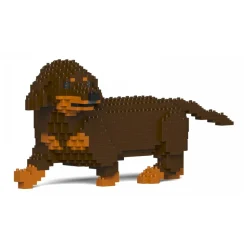 Jekca - Dachshund 06S-M02 - Lego - Sculpture - Construction - 4D - Brick Animals - Toys - Avvenice