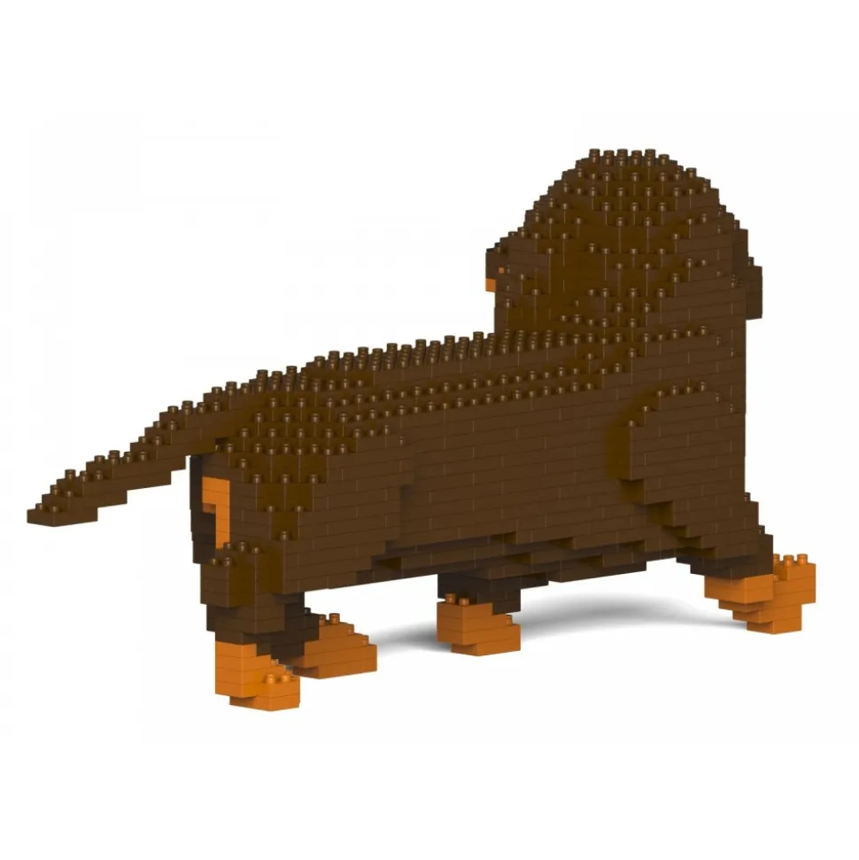 Jekca - Dachshund 06S-M02 - Lego - Sculpture - Construction - 4D - Brick Animals - Toys - Avvenice