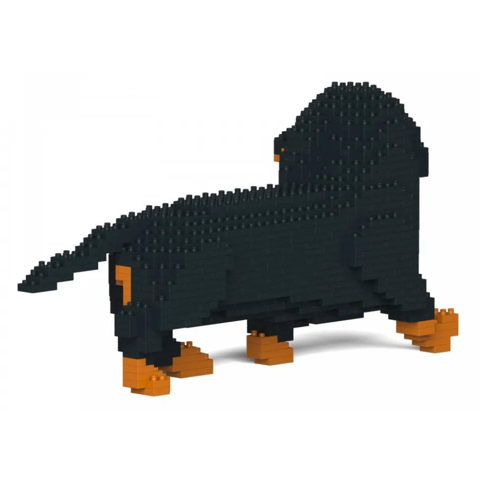 Jekca - Dachshund 06S-M01 - Lego - Sculpture - Construction - 4D - Brick Animals - Toys - Avvenice