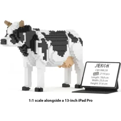Jekca - Dairy Cow 01 - Big - Lego - Sculpture - Construction - 4D - Brick Animals - Toys - Avvenice