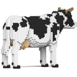 Jekca - Dairy Cow 01 - Lego - Sculpture - Construction - 4D - Brick Animals - Toys - Avvenice