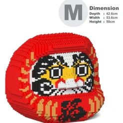 Jekca - Daruma Doll 01-M01 - Big - Lego - Sculpture - Construction - 4D - Brick Animals - Toys - Avvenice