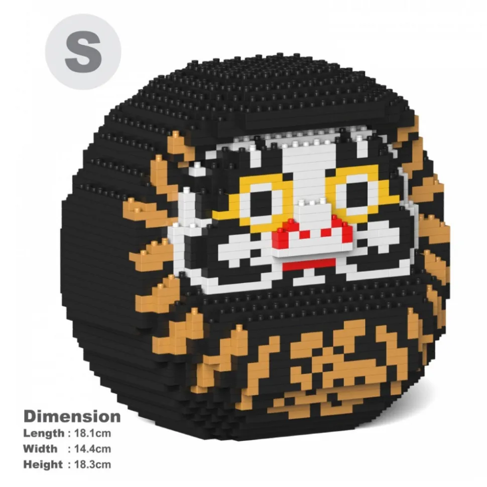 Jekca - Daruma Doll 02S-M02 - Lego - Sculpture - Construction - 4D - Brick Animals - Toys - Avvenice