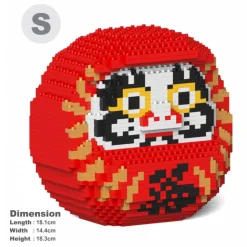 Jekca - Daruma Doll 02S-M01 - Lego - Sculpture - Construction - 4D - Brick Animals - Toys - Avvenice
