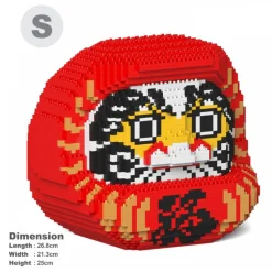 Jekca - Daruma Doll 01S-M01 - Lego - Sculpture - Construction - 4D - Brick Animals - Toys - Avvenice