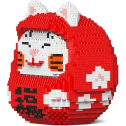 Jekca - Daruma Maneki Neko 01-M02 - Big - Lego - Sculpture - Construction - 4D - Brick Animals - Toys - Avvenice