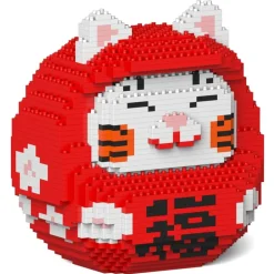 Jekca - Daruma Maneki Neko 01-M02 - Lego - Sculpture - Construction - 4D - Brick Animals - Toys - Avvenice