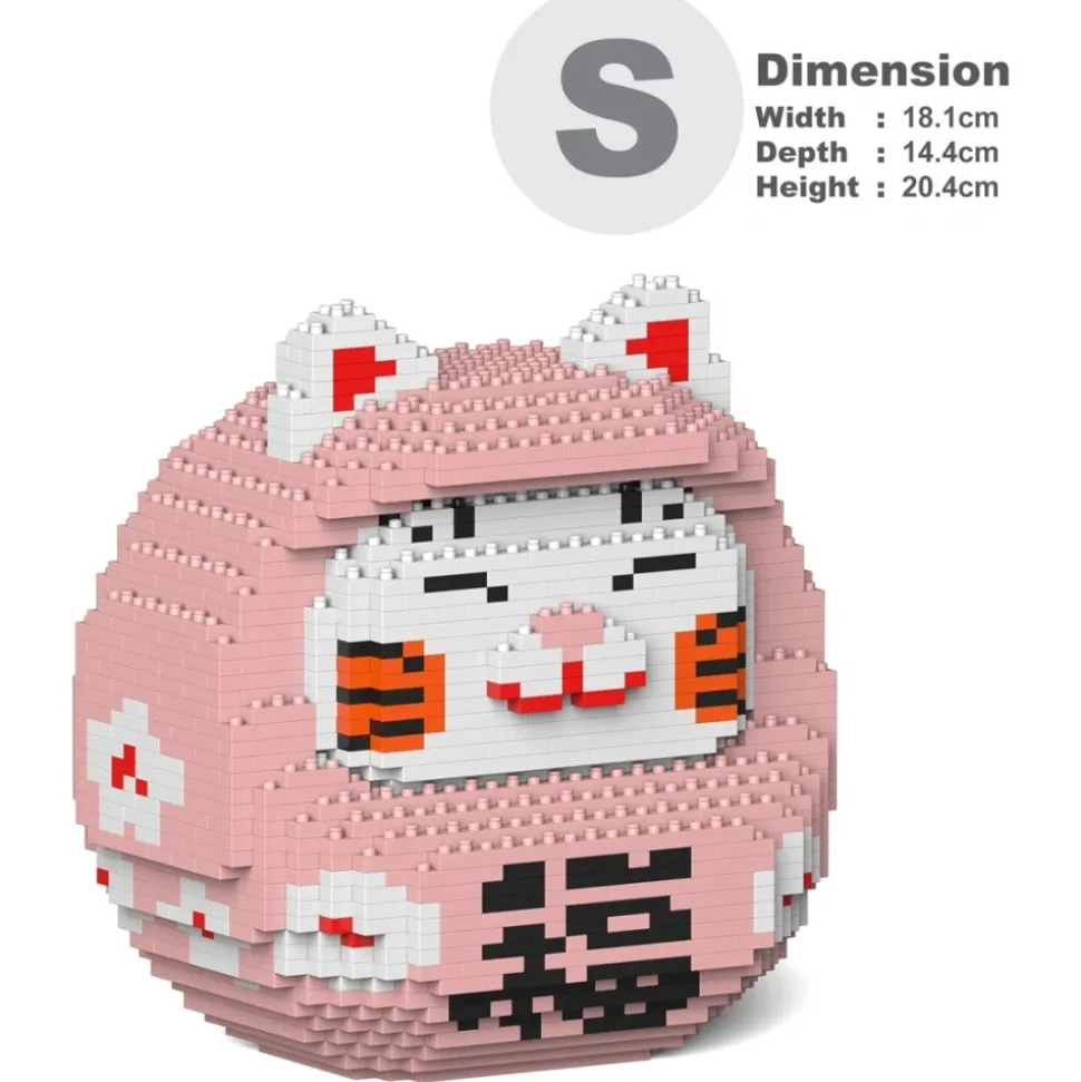 Jekca - Daruma Maneki Neko 01-M01 - Lego - Sculpture - Construction - 4D - Brick Animals - Toys - Avvenice