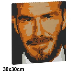 Jekca - David Beckham Brick Painting 04S - Lego - Sculpture - Construction - 4D - Brick Animals - Toys - Avvenice