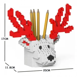 Jekca - Deer Pencil Cup 01S-M02 - Lego - Sculpture - Construction - 4D - Brick Animals - Toys - Avvenice