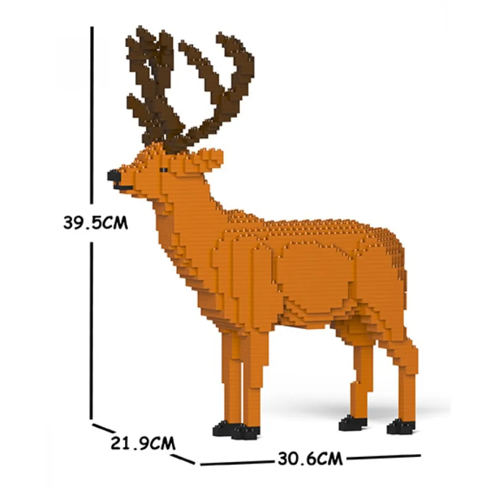 Jekca - Deer 01S - Lego - Sculpture - Construction - 4D - Brick Animals - Toys - Avvenice