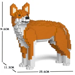 Jekca - Dingo 01S - Lego - Sculpture - Construction - 4D - Brick Animals - Toys - Avvenice