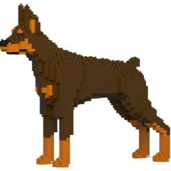 Jekca - Doberman Pinscher 01-M02 - Big - Lego - Sculpture - Construction - 4D - Brick Animals - Toys - Avvenice