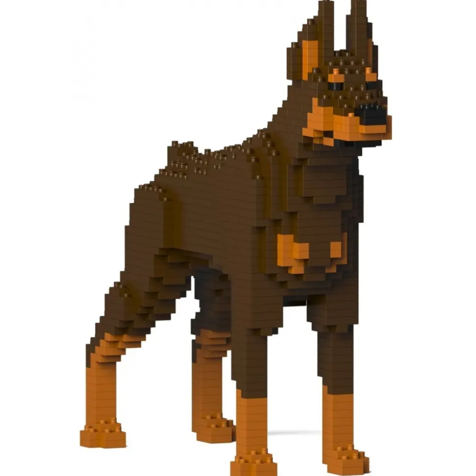 Jekca - Doberman Pinscher 01-M02 - Big - Lego - Sculpture - Construction - 4D - Brick Animals - Toys - Avvenice