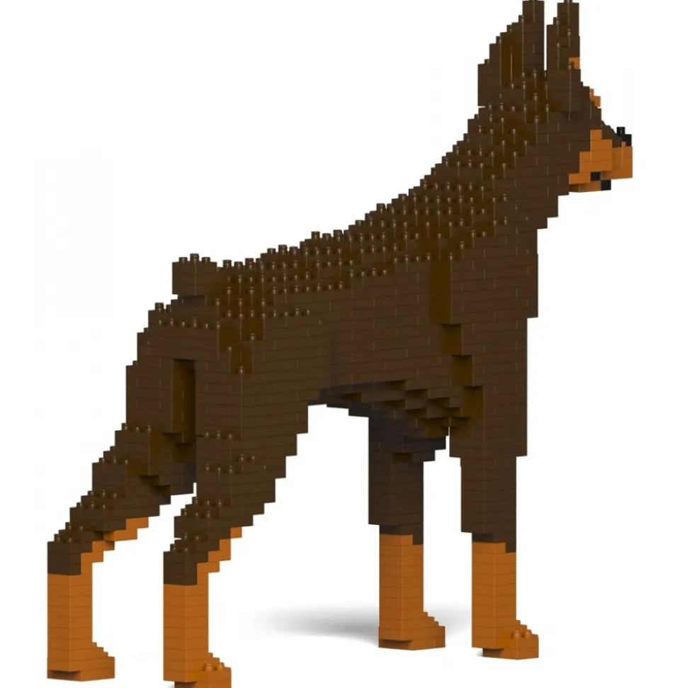 Jekca - Doberman Pinscher 01-M02 - Big - Lego - Sculpture - Construction - 4D - Brick Animals - Toys - Avvenice