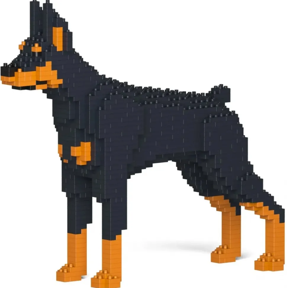 Jekca - Doberman Pinscher 01-M01 - Big - Lego - Sculpture - Construction - 4D - Brick Animals - Toys - Avvenice