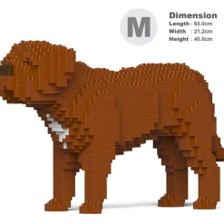 Jekca - Dogue De Bordeaux 01 - Big - Lego - Sculpture - Construction - 4D - Brick Animals - Toys - Avvenice