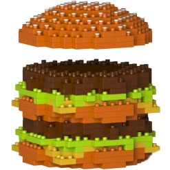 Jekca - Double Beef Burger 01S - Lego - Sculpture - Construction - 4D - Brick Animals - Toys - Avvenice