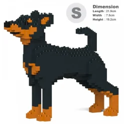 Jekca - Dwarf Pinscher - Dog - 01S-M01 - Lego - Sculpture - Construction - 4D - Brick Animals - Toys - Avvenice