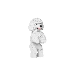Jekca - Dwarf Poodle - Dog - 04S-M01 - Lego - Sculpture - Construction - 4D - Brick Animals - Toys - Avvenice