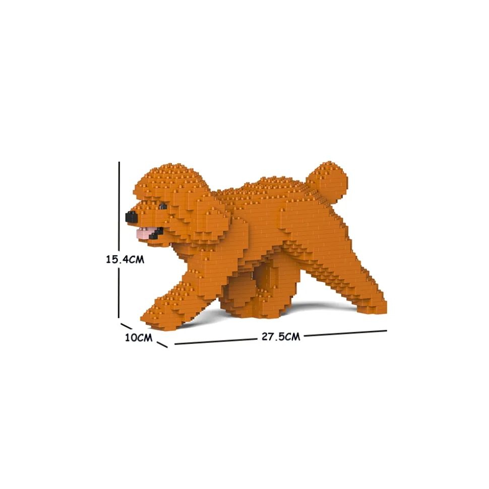 Jekca - Dwarf Poodle - Dog - 02S-M04 - Lego - Sculpture - Construction - 4D - Brick Animals - Toys - Avvenice