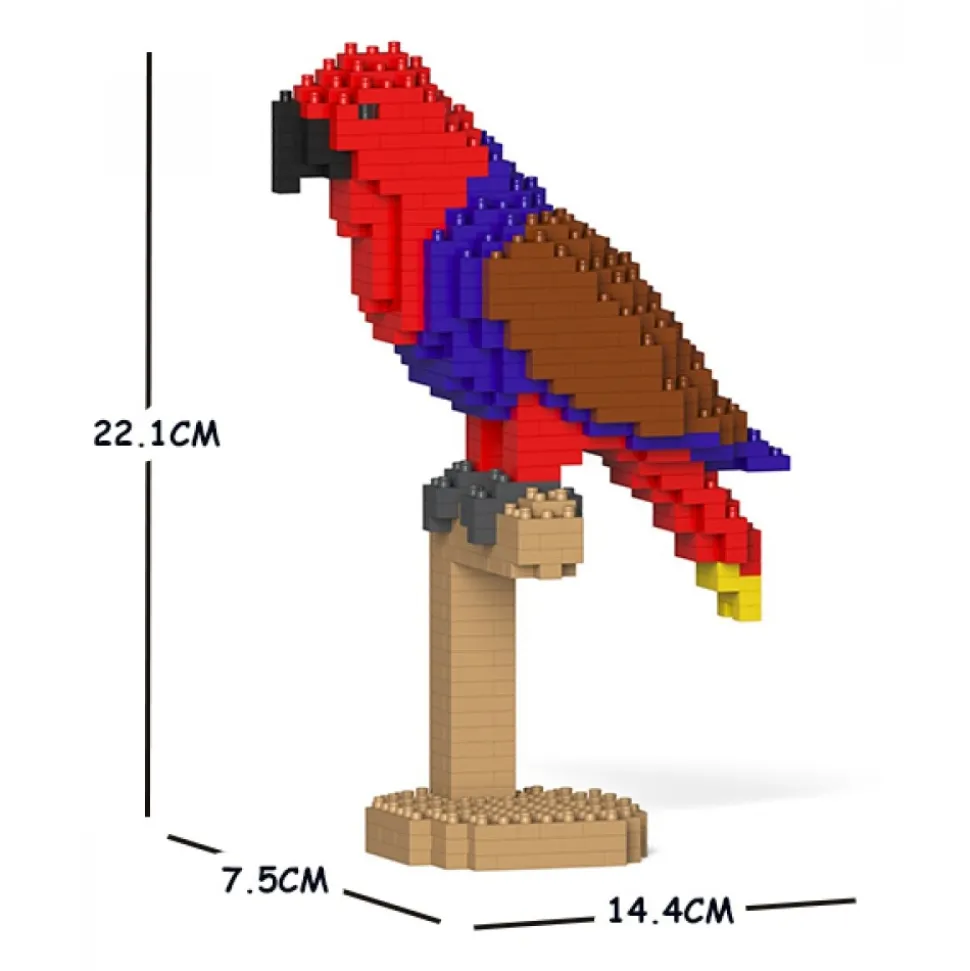 Jekca - Eclectus 01S - Lego - Sculpture - Construction - 4D - Brick Animals - Toys - Avvenice