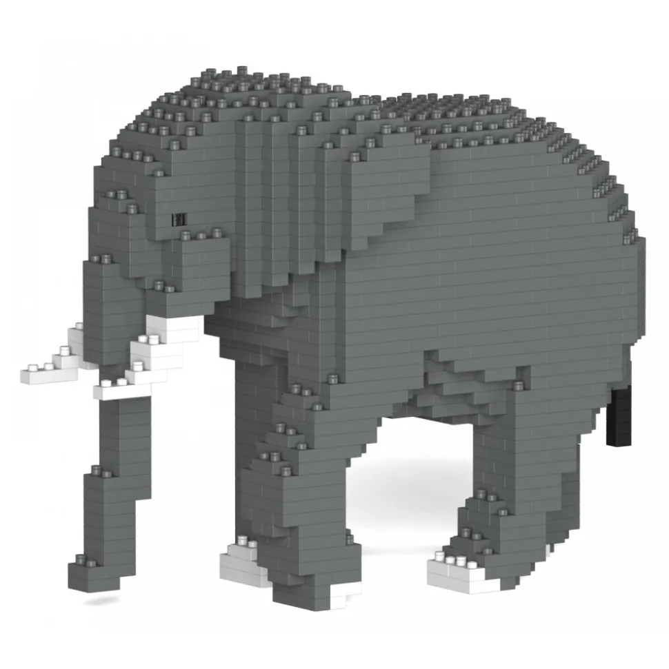 Jekca - Elephant 03S - Lego - Sculpture - Construction - 4D - Brick Animals - Toys - Avvenice