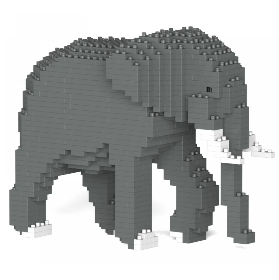Jekca - Elephant 03S - Lego - Sculpture - Construction - 4D - Brick Animals - Toys - Avvenice
